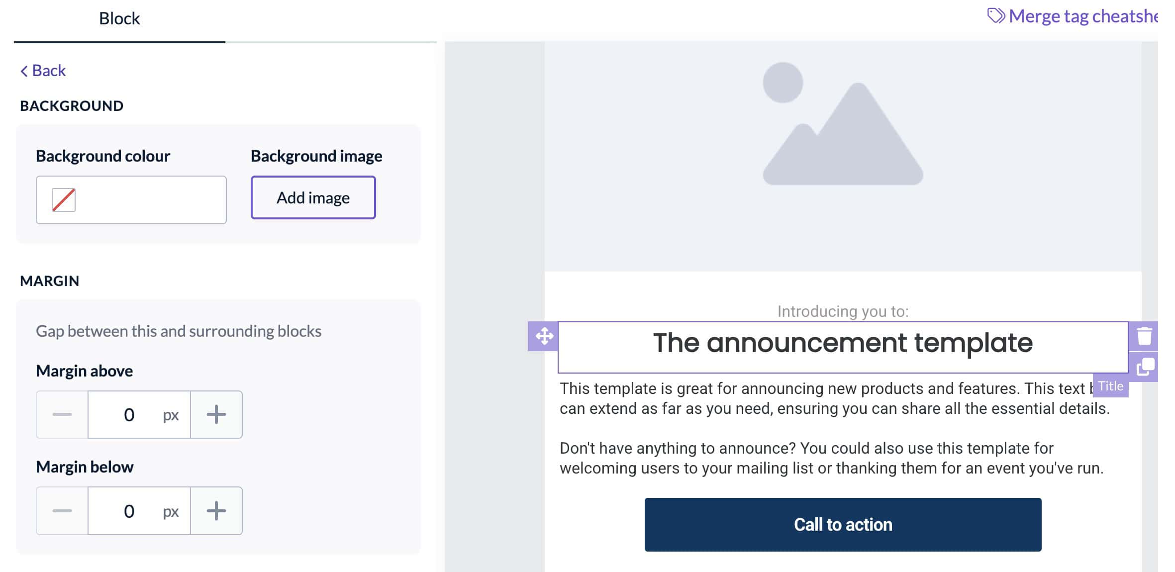 EmailOctopus template editor