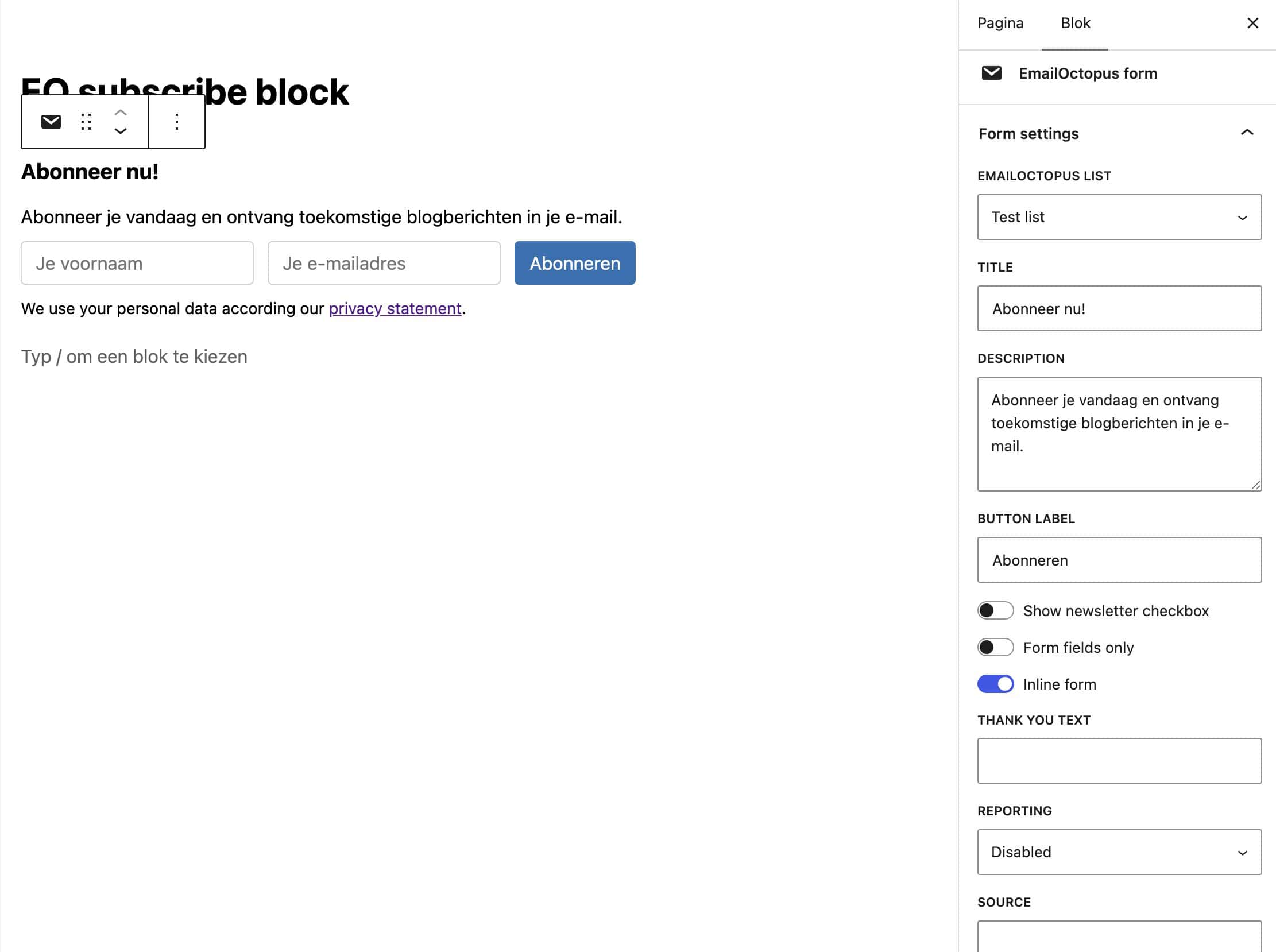 Block Editor Integration